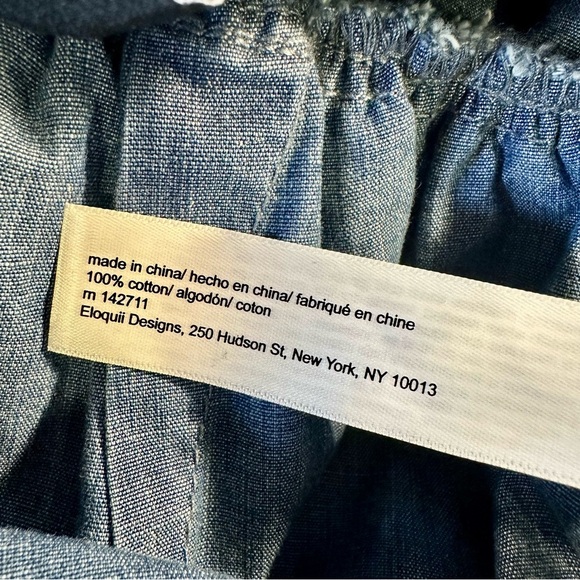 NWT Eloquii Elements Chambray Blue Belted Denim Romper Plus Size 28 - Picture 10 of 16
